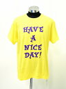 yViz M iGjWASHED CREW NECK T-SHIRTS HAVE A NICE DAY@vg N[lbNTVc 19AW-MST005  S/S TEE WASHED YELLOW L S X^[
