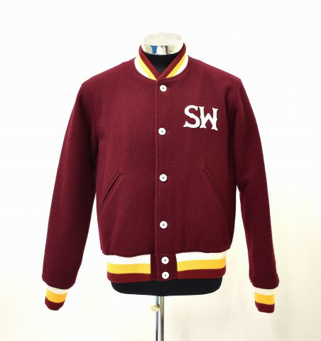 【中古】SWAGGER BLACK PLATINUM (スワッガー ブラックプラチナム) MELTON VARSITY JACKET メルトンバーシティジャケット スタジャン スタジアムジャケット WINE M ジャンパー ブルゾン 【中古】SWAGGER BLACK PLATINUM (スワッガー ブラックプラチナム) MELTON VARSITY JACKET メルトンバーシティジャケット スタジャン スタジアムジャケット WINE M ジャンパー ブルゾン