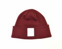  430 FOURTHIRTY (フォーサーティー) LABEL PATCH BEANIE アクリルビーニー FREE BURGUNDY ラベルパッチ KNIT CAP ニットキャップ ニット帽 帽子