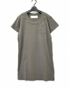 【新品】【レディース】 HEALTH (ヘルス) One-Piece FOLK TEE ワンピースTシャツ GRAY XS 半袖 クルーネック