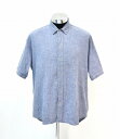 【中古】 BRU NA BOINNE (ブルーナボイン) グランパシャンブレー 0 BLUE 4192 S/S SHAMBRAY SHIRT 半袖シャツ AUTHENTIC MY REGULAR オーセンティックマイレギュラーライン MADE IN JAPAN 日本製