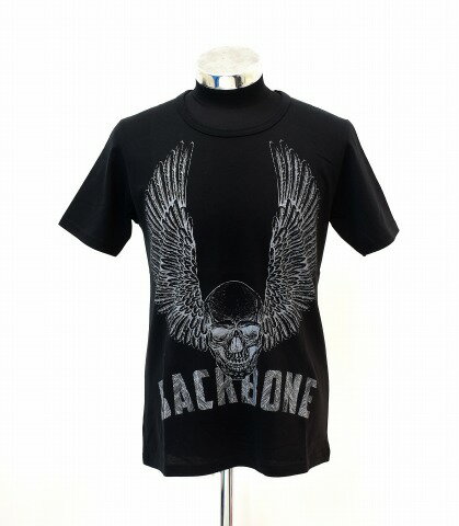 【新品】 BACKBONE (バックボーン) COTTON PRINT T-SHIRT Wing Skull コットンプリントTEE ウイング スカル BB16FW-C10 BACK BONE 半袖 S/S クルーネックロゴTシャツ MADE IN JAPAN BLACK S