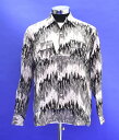 yVizseven by seven iZuoCZuj7~7 PSYCHEDELIC SHIRT L/S RAYON  TCPfbNVc  [N J An BLACK S@MADE IN JAPAN