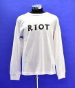 【新品】 RIOT FACETASM (ライオット ファセッタズム) CREW NECK LOGO L/S TEE クルーネック ロゴ 長袖 Tシャツ ロンTee プリント T-SHIRT フェザー WHITE L