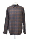    MISTERGENTLEMAN (~X^[WFg}) NEL CHECK MODERN SHIRT l `FbN  Vc tl`FbNVc  lVc MGR-SH03@Mr.GENTLEMAN L S GREY~BROWN