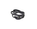 yVilz RABENS SALONER ([x T[l / [xXTi[) LEATHER BRACELET WITH BELL U[uXbg EBY x BLACK 3d FREE yÁz