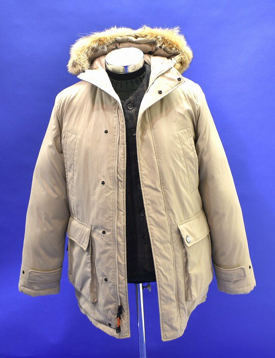  Brooks Brothers （ブルックスブラザーズ）DOWN COAT COYOTE FUR ダウンコート コヨーテファー Beige S フード Hoodie フーディー JACKET ジャケット ファー付き アウトドア ブルゾン アメトラ トラッド PROSPORTS ARCTIC PARKA アークティックパーカ 