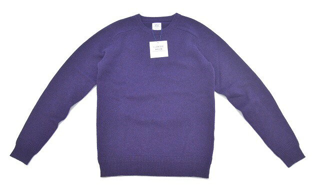 【新品】 Mr.GENTLEMAN (ミスタージェントルマン) CREW-NECK KNIT (クルーネックニット) MG14F-KN01 セーター PURPLE S MISTERGENTLEMAN