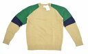  Mr.GENTLEMAN （ミスタージェントルマン） ATHLETICS KNIT アスレティックニット 長袖クルーネック セーター BEIGE S　MISTERGENTLEMAN