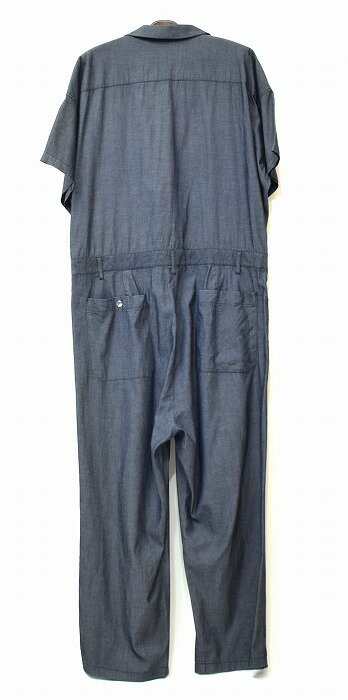 【中古】 superNova.（スーパーノヴァ）Jump suits ジャンプスーツ SHIRT SUITS シャツ スーツ S/S 半袖 オーバーオール つなぎ サロペット オールインワン ロンパース パンツ Work ワーク Military ミリタリー all in one GREY M おしゃれ UNISEX CPO リヨセル混 日本