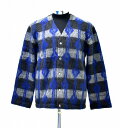 【新品】 FAR EASTERN ENTHUSIAST (ファー イースタン エンスージアスト) DUMBSAINT MOHAIR CARDIGAN モヘアカーディガン KNIT ニット セーター BLUE×PT 総柄 F.E.E M LOST HILLS ロストヒルズ