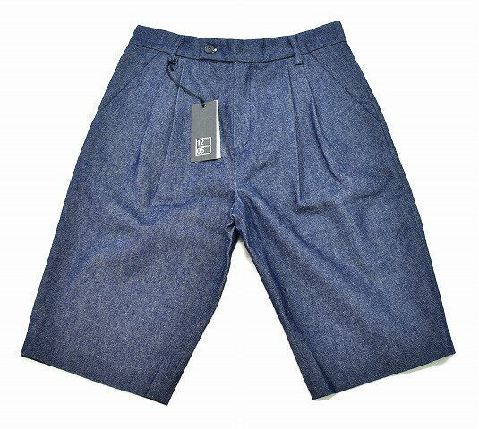 楽天used select shop Greed【新品】1205 （Twelve O Five、Twelve Zero Five、ドーディチ・ゼロ・チンクエ イチニーゼロゴー） Denim Classic Pleat Front Short　 Dark Indigo デニムクラシック プリーツ フロント ショーツ 12/05 タック ショートパンツ ハーフパンツ　MADE IN ITALY　XS