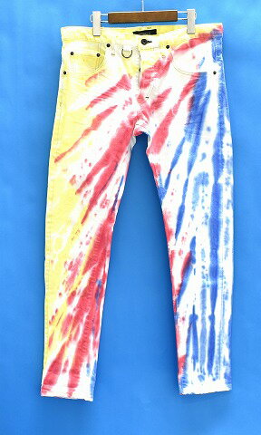 【新品】 OVERDESIGN (オーバーデザイン) NEW SKINNY TIE DYE P19101516PT ニュースキニーパンツ タイダイ デニム 32 デニムパンツ ジーンズ JEANS MADE IN JAPAN