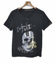 yÁzSMACK ENGINEER iX}bNGWjAjHENLY NECK TEE w[lbNTVc SKULL Jbg\[ vg T-SHIRT BLACK M MADE IN JAPAN ROCK bN pN