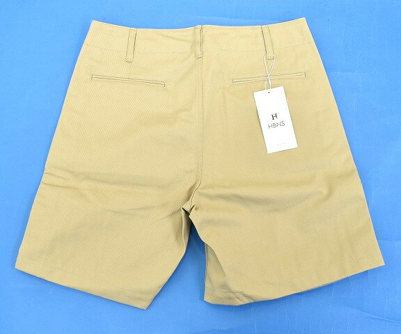 【新品】HABANOS （ハバノス）B.B WIDE CHINO SHORT バスケットボール ワイドチノショーツ プリーツチノパン タック ハーフパンツ ショートパンツ 短パン BEIGE PANTS XL　HBNS