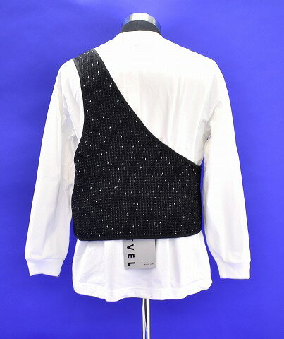 【新品】 PORTVEL (ポートヴェル) ONE-SHOULDER VEST REFLECTOR TWEED ワンショルダーベスト リフレクターツイード MADE IN JAPAN BLACK 3　NULABEL（ニューレーベル）