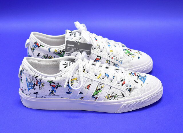 【新品】 adidas ORIGINALS （アディダス オリジナルス）NIZZA × DISNEY SPORT GOOFY ニッツァ × ディズニー スポーツ グーフィー コラボ FW0645 WHITE US12 大きいサイズ ビッグサイズ BIG SIZE