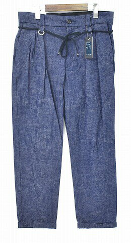 【新品】 BACKBONE（バックボーン）LIGHTWEIGHT FADED INDIGO CANVAS DRAWSTRING WAIST ANKLE DEEP PANTS ライトウエイト インディゴドロースターリング ウエスト アンクルデープパンツ BB17SS-P13 イージー パンツ デニムパンツ MADE IN JAPAN タック入り L