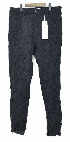 【新品同様】 FACETASM (ファセッタズム) WRINKLED WOOL PANTS JEANS　リンクルウールパンツ 5ポケットパンツ THE WOOLMARK COMPANY BLACK 3 　MADE IN JAPAN　【中古】