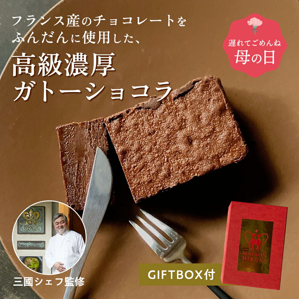 チョコレートケーキ 母の日 遅れてごめんね 三國シェフ監修 ガトーショコラ[218g×1個]MAISON MIKUNI フォンダンショコラ 冷凍便 3000円 チョコケーキ チョコ ケーキ スイーツ 誕生日 人気 お礼 ギフト プレゼント 濃厚 内祝い お返し おしゃれ 洋菓子 ギフト箱 熨斗