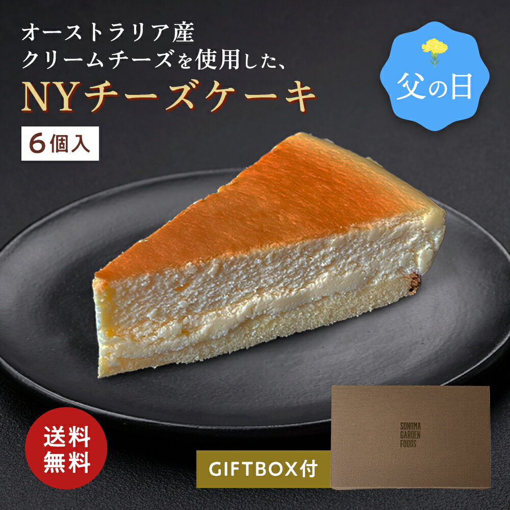 ニューヨークチーズケーキ 父の日 ニューヨークチーズケーキ[約71g×6個] 冷凍 ケーキ NYチーズケーキ チーズケーキ 冷凍便 送料無料 3000円 ギフト プレゼント スイーツ ケーキ 内祝い お返し 誕生日 濃厚 洋菓子 お菓子 人気 クリスマス ギフト箱 熨斗