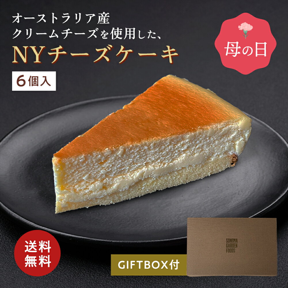 母の日 ニューヨークチーズケーキ[約71g×6個] 冷凍 ケーキ NYチーズケーキ チーズケーキ 冷凍便 送料無料 3000円 ギフト プレゼント スイーツ ケーキ 内祝い お返し 誕生日 濃厚 洋菓子 お菓子 人気 クリスマス ギフト箱 熨斗