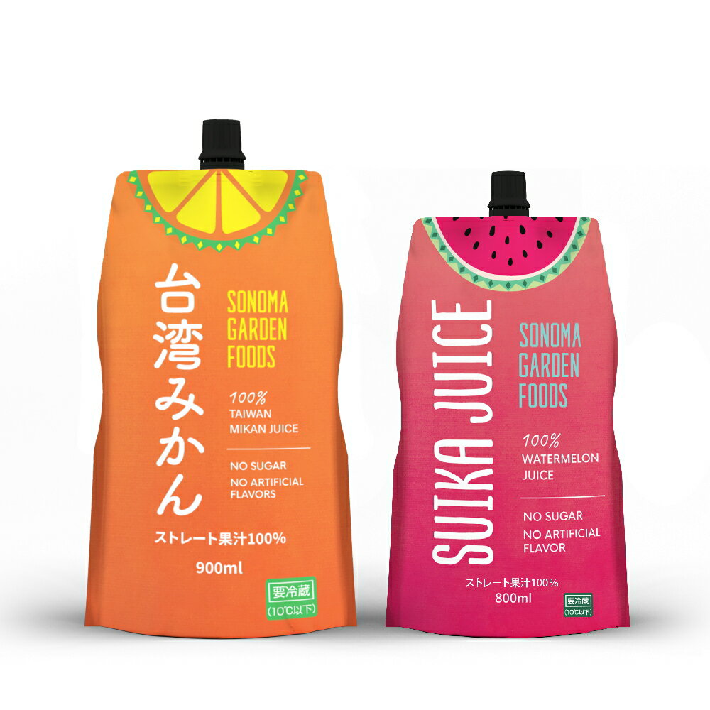 【今ならおまけつき！】【コストコで大人気！】【 飲み比べセット】スイカジュース と 台湾みかんジュース 果汁100％ [すいかジュース：800ml 台湾ミカンジュース：900ml] ポンカンジュース 西瓜ジュース ぽんかんジュース【冷蔵便】のサムネイル