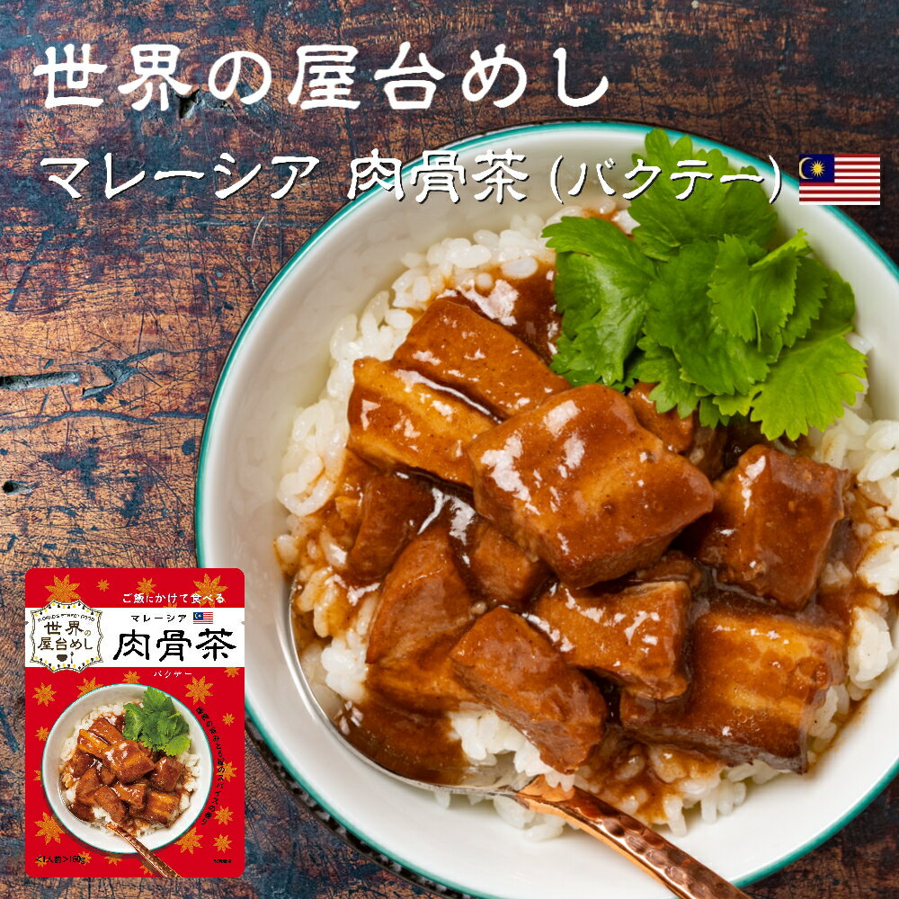 世界の屋台めし 肉骨茶(バクテー)(160g)(マレーシアの屋台飯)レトルト バックッテー インスタント Bak kut teh(常温便)(送料無料)