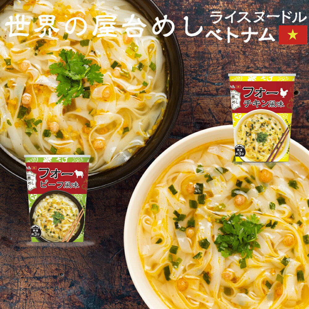 【世界の屋台めし シリーズ 】ベトナムの屋台飯 2点セット(フォー チキン風味・フォー ビーフ風味)インスタントラーメン 即席麺 即席めん(常温便)(送料無料)