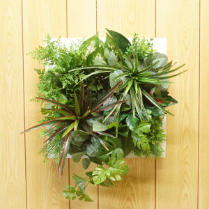 壁掛けグリーンフレーム（造花・フェイク）事務所　店舗　看板・フェイクグリーン・人工観葉植物
