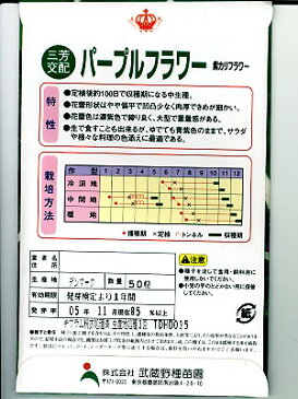 武蔵野種苗園　三芳交配・・・パープルフラワー・・・＜武蔵野の紫カリフラワーです。種のことならグリーンデポ