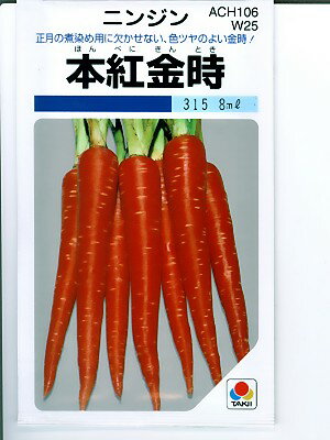 楽天GREEN　DEPOTニンジン種子　本紅金時にんじん　　　タキイ種苗の伝統野菜人参種です。