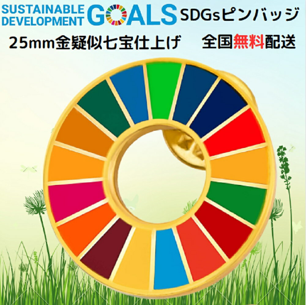 【国連本部公式最新仕様/インボイス制度対応】SDGs バッジ SDGs ピンバッジ ピンバッチ バッチ 25mm (1個) 襟章 帽子…