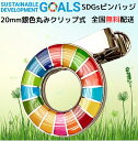 【国連本部公式最新仕様/インボイス制度対応】1個 クリップ式 20mm ミニ 銀色表面丸み仕上げ SDGs バッジ ピンバッジ ピンバッチ シルバー バッチ s...