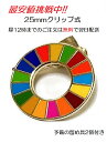 【国連本部公式最新仕様】1個 クリップ式 25mm 金色疑似七宝焼き SDGs バッジ バッチ sdgs エスディージーズ 生地に穴をあけない挟むタイプ