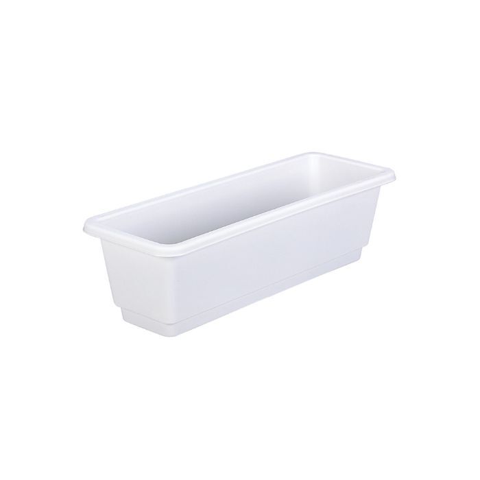 【3日～使える15%オフクーポン配布中】プランター目皿付D‐650 ホワイト・ブラウン