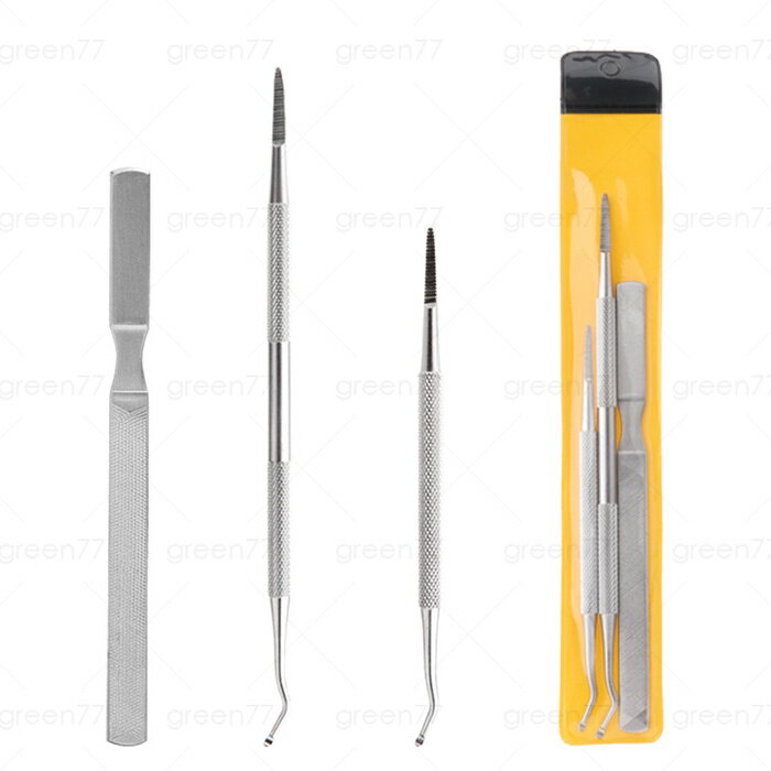 br164#爪垢取り 3点セット 日本国内当日発送 爪リフター 甘皮処理 爪やすり 巻き爪 厚い爪 足 爪ケア 爪垢とり ネイルケア 陥入爪ツール ステンレス製