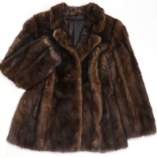 美品☆MINK ミンク 本毛皮コート ブラウン 15号 毛質艶やか・柔らか◎【中古】 美品☆MINK ミンク 本毛皮コート ブラウン 15号 毛質艶やか・柔らか◎【中古】