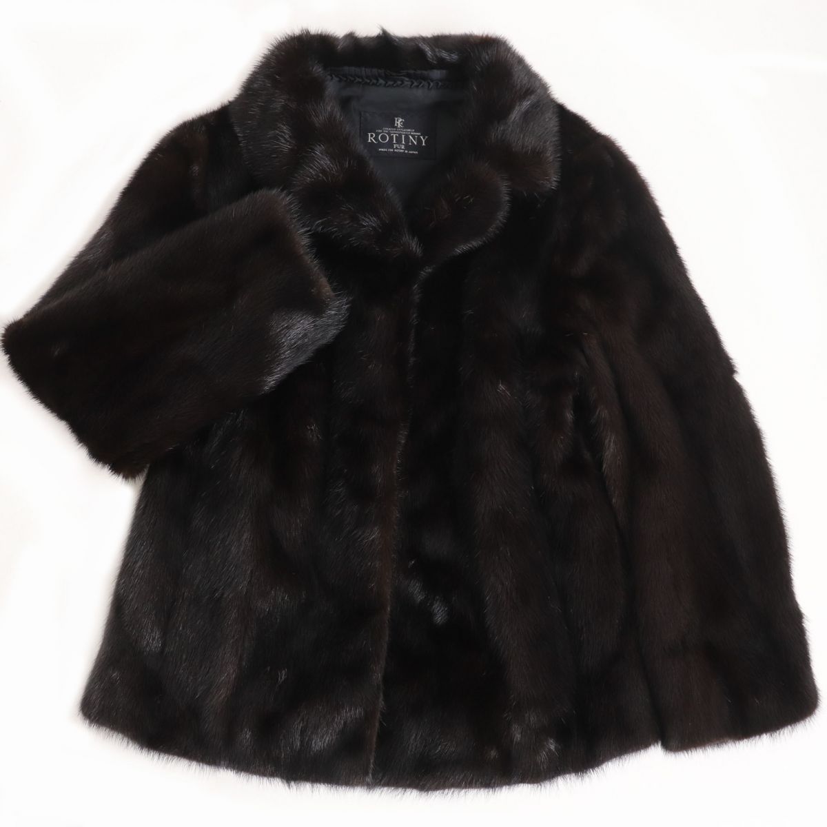 毛並み極美品☆ROTINY ロティニー MINK ミンク 本毛皮コート/ジャケット ダークブラウン 13号 毛質艶やか・柔らか◎【中古】