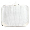 【ドンドン見直し】美品□GOYARD/ゴヤール ロゴ総柄 レザー使い トロリー キャリーバッグ/スーツケース 2輪 ホワイト系 保存袋・カギ付き 希少モデル メ...