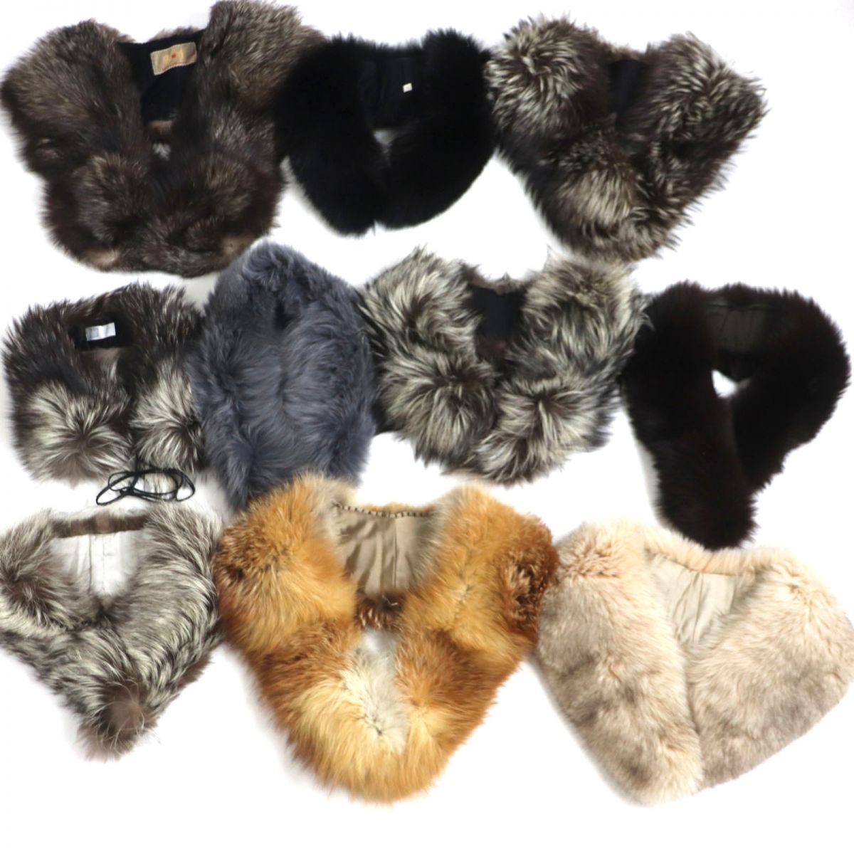 美品含む▼SAGA FOX サガフォックス MITSUKOSHI 三越 本毛皮ショール/ストール/ティペット 豪華10点セット 艶やか・柔らか・ボリューム◎【中古】