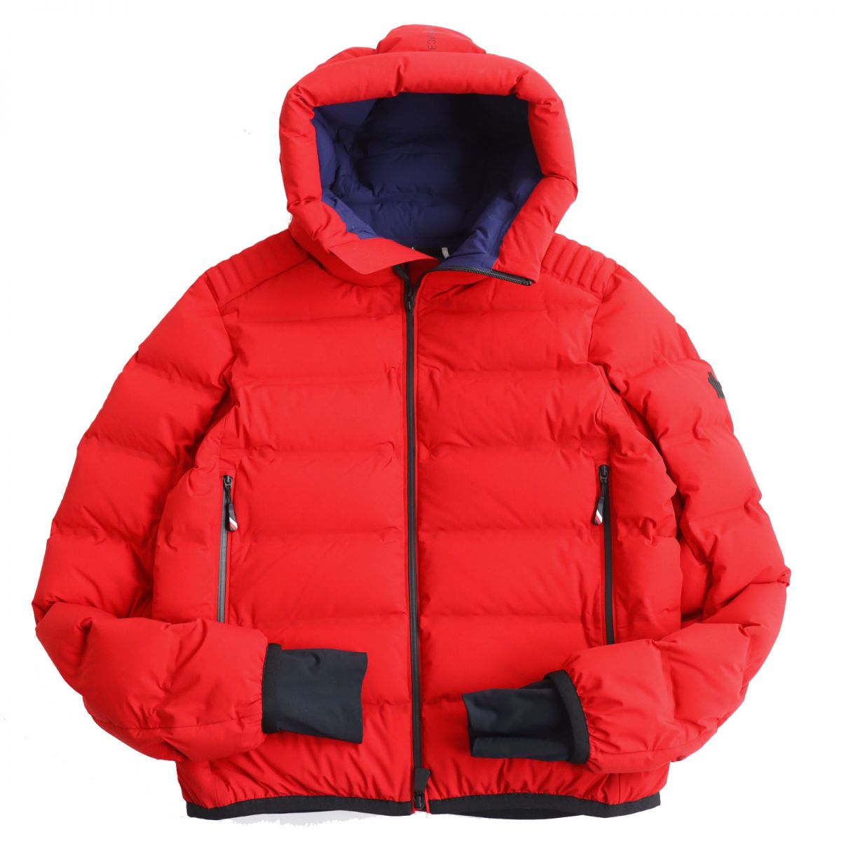 良品●19-20AW MONCLER GRENOBLE モンクレール グルノーブル LAGORAI ロゴパッチ付き フーデッドダウンジャケット レッド 3 正規品 メンズ 【中古】