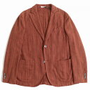 【ドンドン見直し】未使用品△正規品 BOGLIOLI ボリオリ シルク混 コットン ツイード シングルジャケット/アンコンジャケット ブラウン系 48【中古】