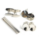 良品▼Georg Jensen ジョージジェンセン SV925 74C+90+151+60B カフリンクス/カフスボタン+タイピン 4点セット シルバー 総重量...