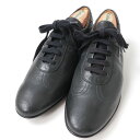 【ドンドン見直し】極美品☆HERMES エルメス マルジェラ期 Hロゴ入り レザー レースアップ スニーカー/シューズ ブラック 黒 35 1/2 レディース ...