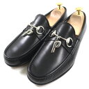 未使用品▼GUCCI×PALACE グッチ×パレス コラボ GG-P ホースビット Pチャーム SV925 レザーローファー ブラック 7 メンズ イタリア製 箱・保存袋付き【中古】(4)