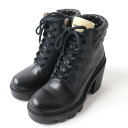 良品★GUCCI グッチ 659691 GG ウィメンズ アンクルブーツ GGスプリームキャンバス×レザー グレー×ブラック 35 イタリア製【中古】