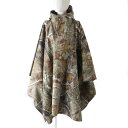 極美品◎スコットランド製 MACKINTOSH×HYKE マッキントッシュ×ハイク レディース フード付き ゴム引き ポンチョ ブラウン ボタニカル柄 2【中古】