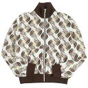 未使用品□GUCCI×THE NORTH FACE 651321 グッチ ザ・ノースフェイス ロゴ総柄 ZIPUP トラックジャケット/ジャージ 白系 S 伊製...