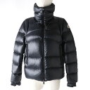 美品☆正規品 MONCLER モンクレール 22SS AUBERT ロゴワッペン付 スタンドカラー ZIP UP ダウンジャケット ブラック 00 レディース【中古】